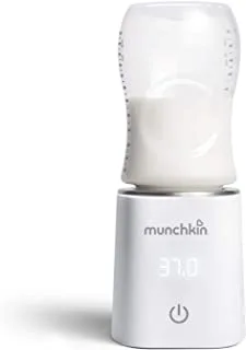 Munchkin ، جهاز تسخين الرضّاعات الرقمي الجديد بزاوية 37 درجة ، درجة حرارة مثالية في كل مرة ، أبيض