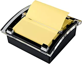 Post-it Pop-up Notes Dispenser, 3 in x 3 in, Black Base Clear Top (DS330-BK)