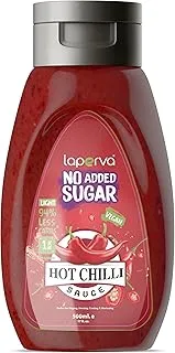 Laperva Hot Chilli Sauce (500ml) – Zero Sugar, 94% Lower Carbs, 1 Calorie Per Serving | Vegetarian-Friendly, Sweetened with Sucralose | Vegan - Ideal for Cooking