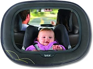مرآة سيارة Munchkin Baby In-Sight ، انعكاس فائق ومنظر زاوية واسعة للطفل ، أسود