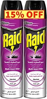 Raid Odorless Spray for Multi Insect Killer (Twin pack), 300ml