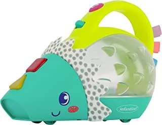 Infantino Push & Pop Musical Light-Up Mini-Vac Hedgehog Mini-Me Pretend Toy Vacuum with Music, Lights, Bouncing Balls, Sounds & Buttons, Helps Build Gross Motor Skills, for Babies & Toddlers