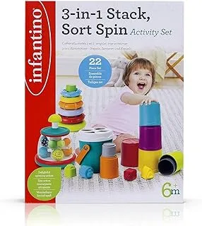 Infantino 3-in-1 Stack, Sort Spin Activity Set