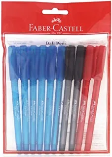 Faber-Castell CX Ballpoint Pen 10-Pieces, Multicolor