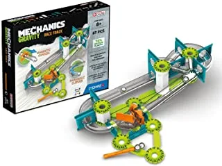 Geomag - مضمار سباق الجاذبية الميكانيكي - لعبة تعليمية وإبداعية للأطفال - مكعبات بناء مغناطيسية ، مضمار السباق مع كتل مغناطيسية ، بلاستيك معاد تدويره - مجموعة من 67 قطعة