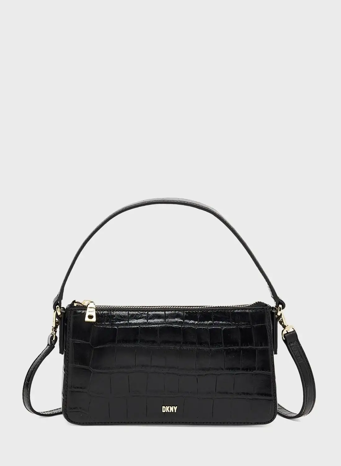 DKNY Irina Croc Leather Crossbody Bag