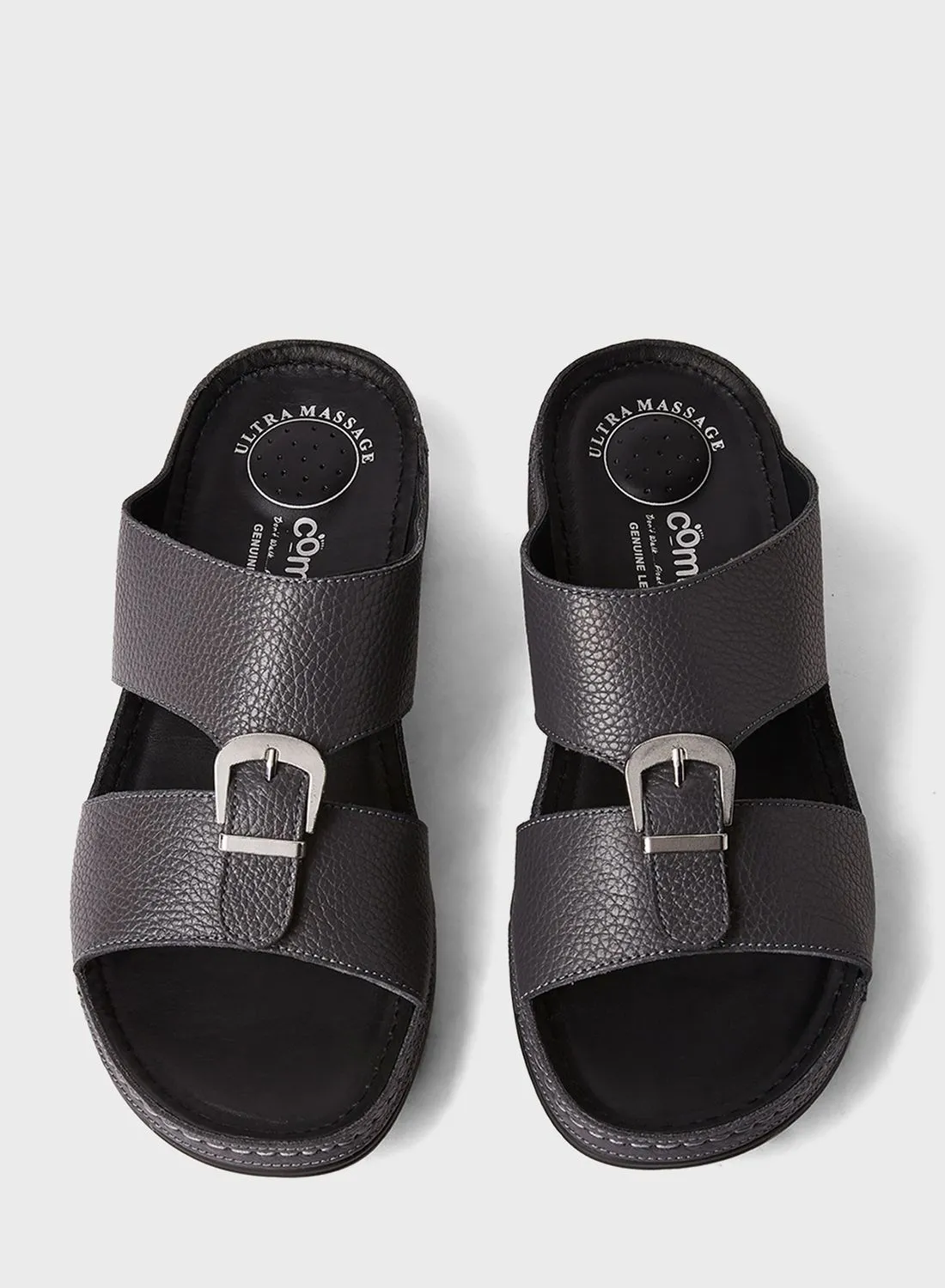 Comfort Plus Pebble Texture Leather Sandals