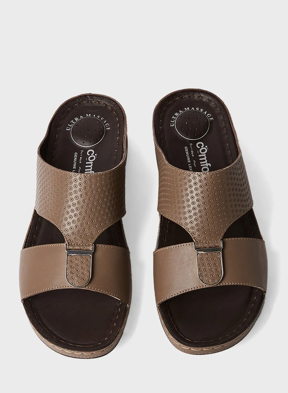 Comfort Plus Patterned Leather Sandals