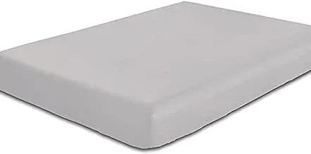 شرشف سرير قطن هوم سوبر سوفت ، مقاس مفرد ، رمادي (90 × 190 + 20 سم)