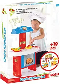 Dolu Chef's Kitchen Set 19PCS - For Ages 2+ Years Old - Multicolored