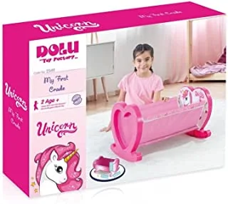 Dolu Unicorn My first cradle (57 * 38.5 * 35 CM) - For Ages 2+ Years Old - Pink