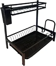 Dish Rack, Dish Drying Organizer with Tray, Tray Holder and Dish Drying Rack and Kitchen Table Top Dish Drying Kits