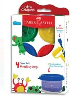 Faber castell little creatives modeling dough set 4-pieces 50 g, multicolor