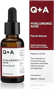 Q+A Hyaluronic Acid Facial Serum. A super hydrating Hyaluronic Acid serum for healthy and plump skin. 30ml