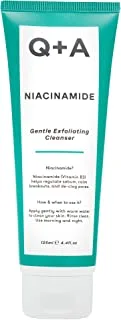 Q+A Niacinamide Gentle Exfoliating Cleanser, calming and gentle exfoliating cleanser, Perfect for stressed and blemish-prone skin types 125ml