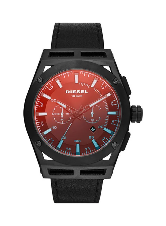 DIESEL Men's Analog Round Shape Leather Wrist Watch DZ4544 48 mm