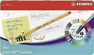 STABILO point 88 fineliner - metal tin of 50 colors - 8850-6