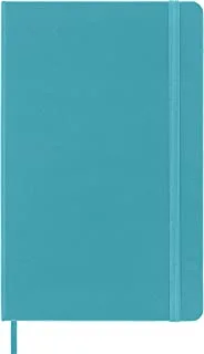 دفتر ملاحظات كلاسيكي من Moleskine ، غلاف صلب ، كبير (5 × 8.25 بوصة) مسطر / مسطر ، أزرق ريف ، 240 صفحة