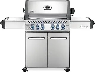 Napoleon P500RSIBPSS-3-RC Prestige 500 Rsib Propane Gas Grill with Infrared Side and Rear Burner, Stainless Steel