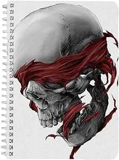 Lowha Blind Skull 60 Sheets Spiral Notebook for School or Business, A5 Size