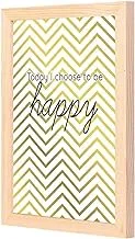 LOWHA today i choose to be happy Wall Art with Pan Wood framed Ready to hang for home, bed room, office living room Home decor hand made wooden color 23 x 33cm By LOWHA