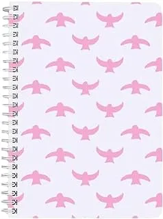 Lowha Pink Purple Dimons 60 Sheets Spiral Notebook for School or Business, A5 Size