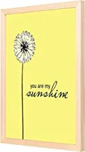 Lowha You Are My Sunshine Yellow Wall Art with Pan Wood Framed, 33 cm Length x 43 cm Width, Black