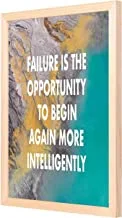 Lowha Failure Is The Opportunity To Begin Wall Art with Pan Wood Framed, 43 cm Length x 53 cm Width, Black