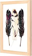Lowha White Multicolors Wall Art with Pan Wood Frame, 33 cm Length x 43 cm Width, Wooden