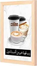 Lowha Coffee Better Than 1000 Panadol Wall Art with Pan Wood Framed, 33 cm Length x 43 cm Width, Black