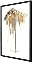 Lowha Bling Wooden Framed attitude Golden Wall Art, 33 cm Length x 43 cm Width
