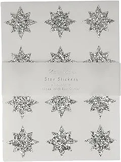Meri Meri Eco Glitter Star Stickers, Silver