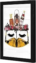 Lowha Vimto A Fanoos Wall Art with Pan Wood Framed, 33 cm Length x 43 cm Width, Black