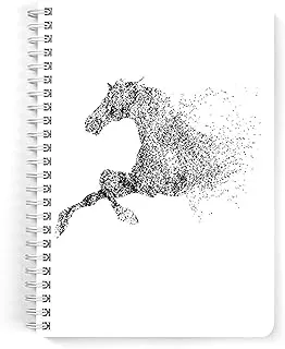 Lowha Painting Horse 60 Sheets Spiral Notebook for School or Business, A5 Size