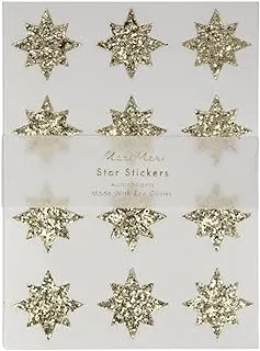 Meri Meri Eco Glitter Star Stickers, Gold