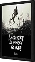 Lowha Got Laughter Is Poiso Wall Art with Pan Wood Framed, 43 cm Length x 53 cm Width, Black