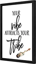 Lowha Your Vibe Attracts Your Vibes Wall Art with Pan Wood Framed, 33 cm Length x 43 cm Width, Wooden