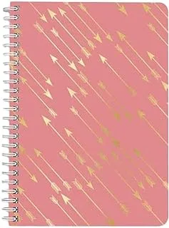 Lowha Golden Arrows 60 Sheets Spiral Notebook for School and Business, A5 Size