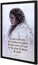 Lowha Got The War Is Not Over Wall Art with Pan Wood Framed, 43 cm Length x 53 cm Width, Black