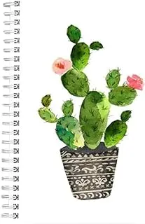 Lowha Cactus Tree دفتر ملاحظات حلزوني 60 ورقة للمدرسة والأعمال ، مقاس A5