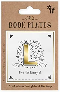 IF L Letter Book Plates