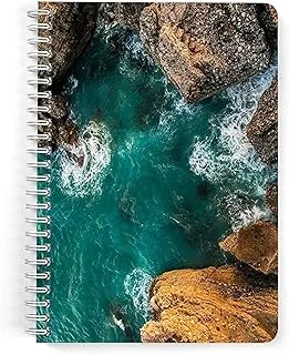 Lowha Body of Water Aerial 60 Sheets Spiral Notebook for School or Business, A5 Size
