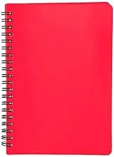 Lowha Red Stall 60 Sheets Spiral Notebook for School or Business, A5 Size