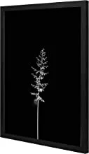 Lowha White Flower Wall Art with Pan Wood Framed, 43 cm Length x 53 cm Width, Black