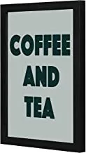 Lowha Coffee and Tea Wall Art with Pan Wood Framed, 33 cm Length x 43 cm Width, Wooden