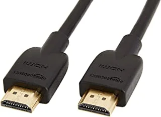 Amazon Basics Cl3 Rated High Speed 4K HDMI Cable (18Gbps, 4K/60Hz) - 6 Foot (2M),Black