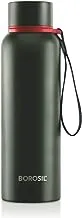 BOROSIL VACUUM INSULATED COPPER COATED INNER TREK Water Bottle|Sports Bottle|Yoga Bottle|Outdoor|PortableLeak Proof|ReusableWater Bottle GREEN, 850ML, BT850GRN101