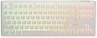 Ducky One 3 Classic Pure White TKL 80 بالمائة - أحمر كرزي