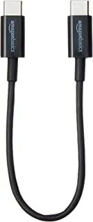 Amazon Basics USB Type C to USB Type C 2.0 Short Charger Cable, 30.48 CM, Black