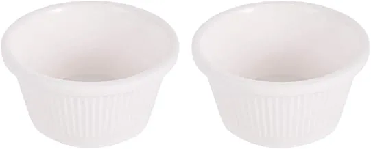 Dinewell Dwh3018W Melamine Sauce Bowl - 2 Pieces White-Dwh3018W Off White